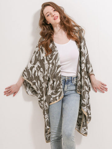 Floral Jacquard Shawl - Shopmossrose